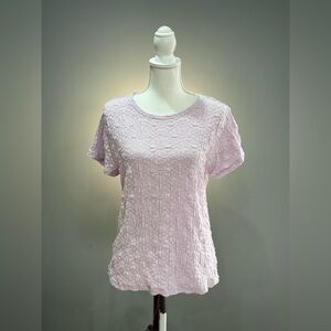 Light Pink Old Navy Textured S/S Top Size XL EUC